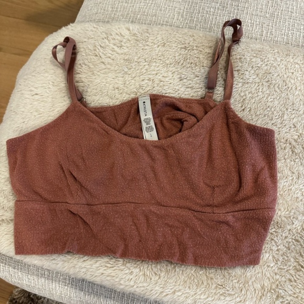 Athleta Mauve Ribbed Bralette
